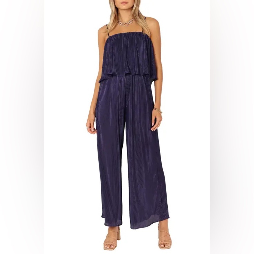 NWOT ANTHROPOLOGIE ELEGANT NAVY JUMPSUIT